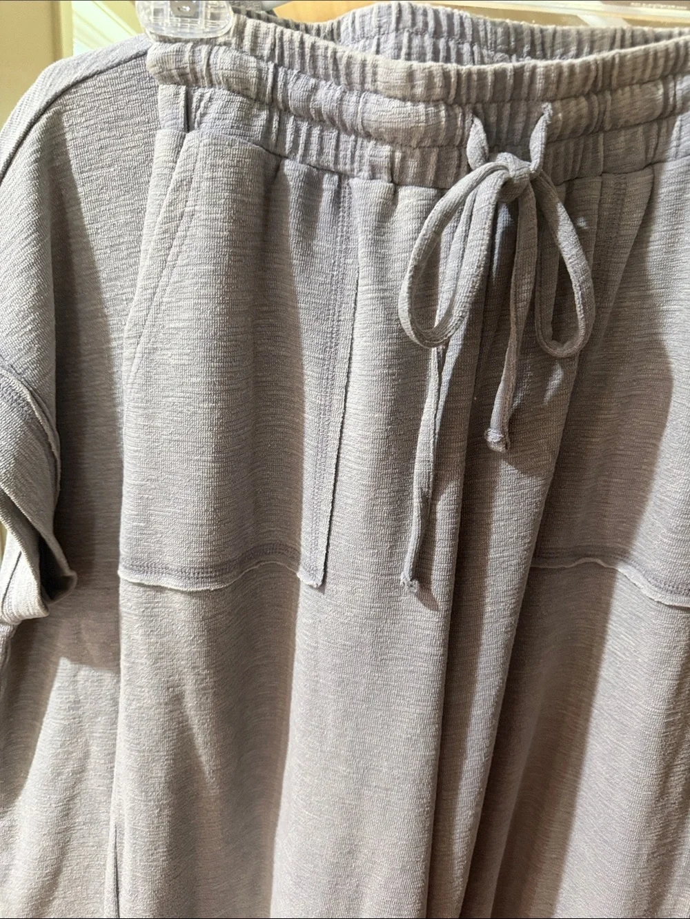 Oversize Zenana 2 piece outfit light gray - Picture 7 of 10
